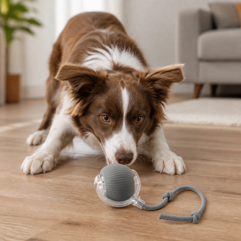 Dog Toy Ball with Rope ⎜ Chewing & Solo Play